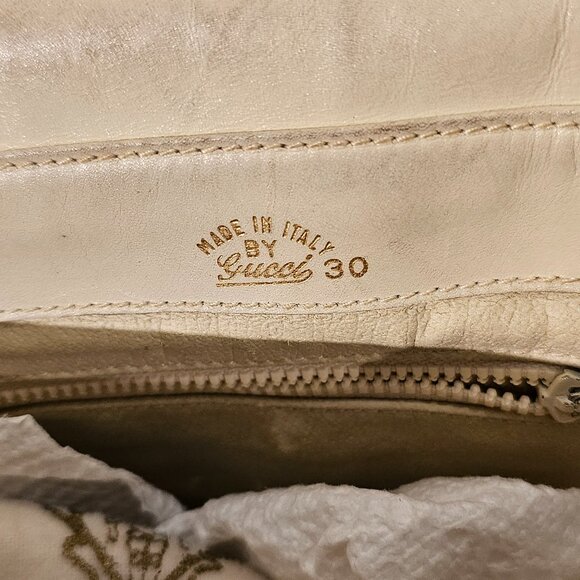 Vintage Gucci Medium Cream Shoulder Bag - Picture 4 of 7